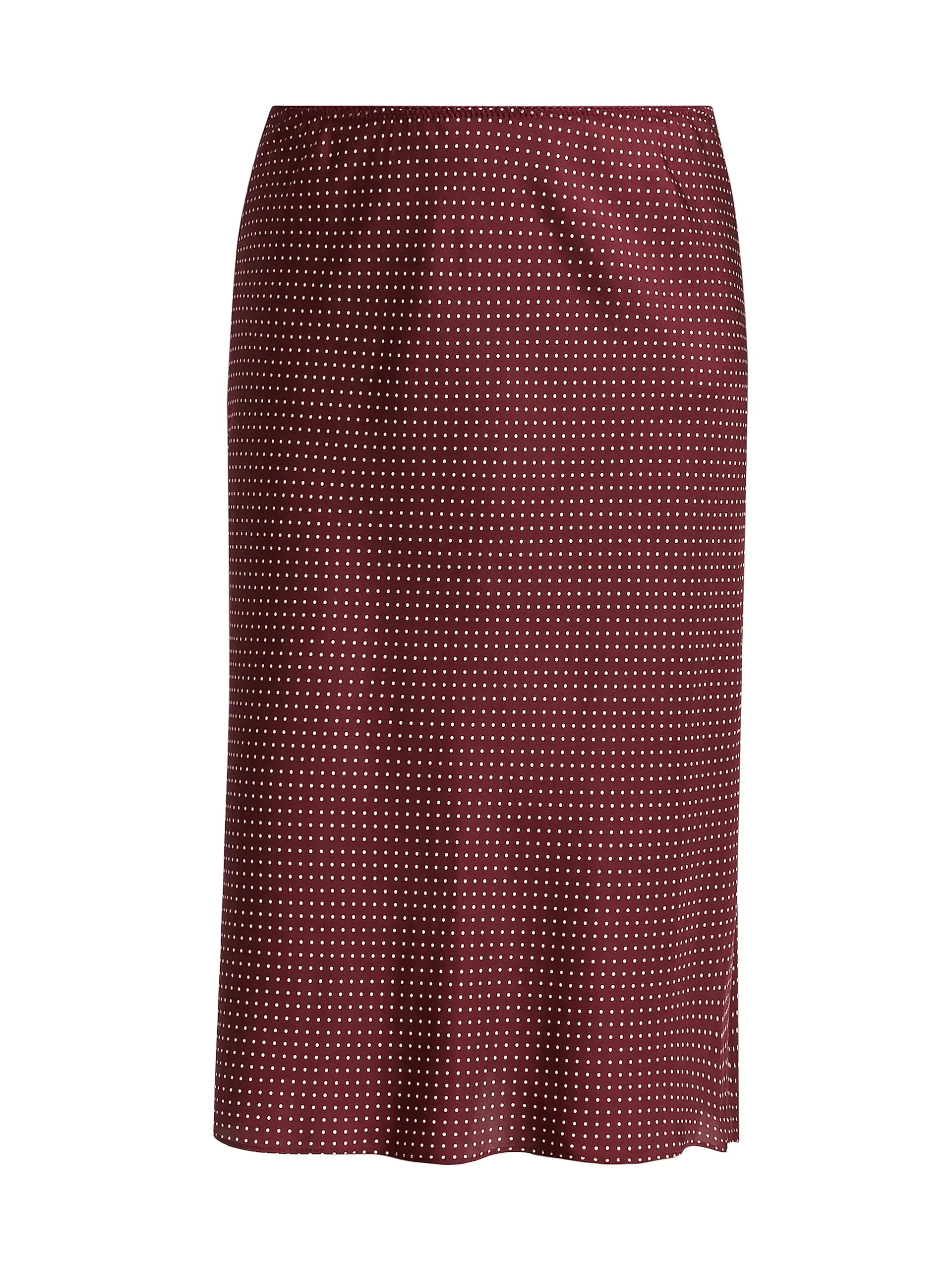 Elowette Polka Dot Silk-Blend Midi-Skirt