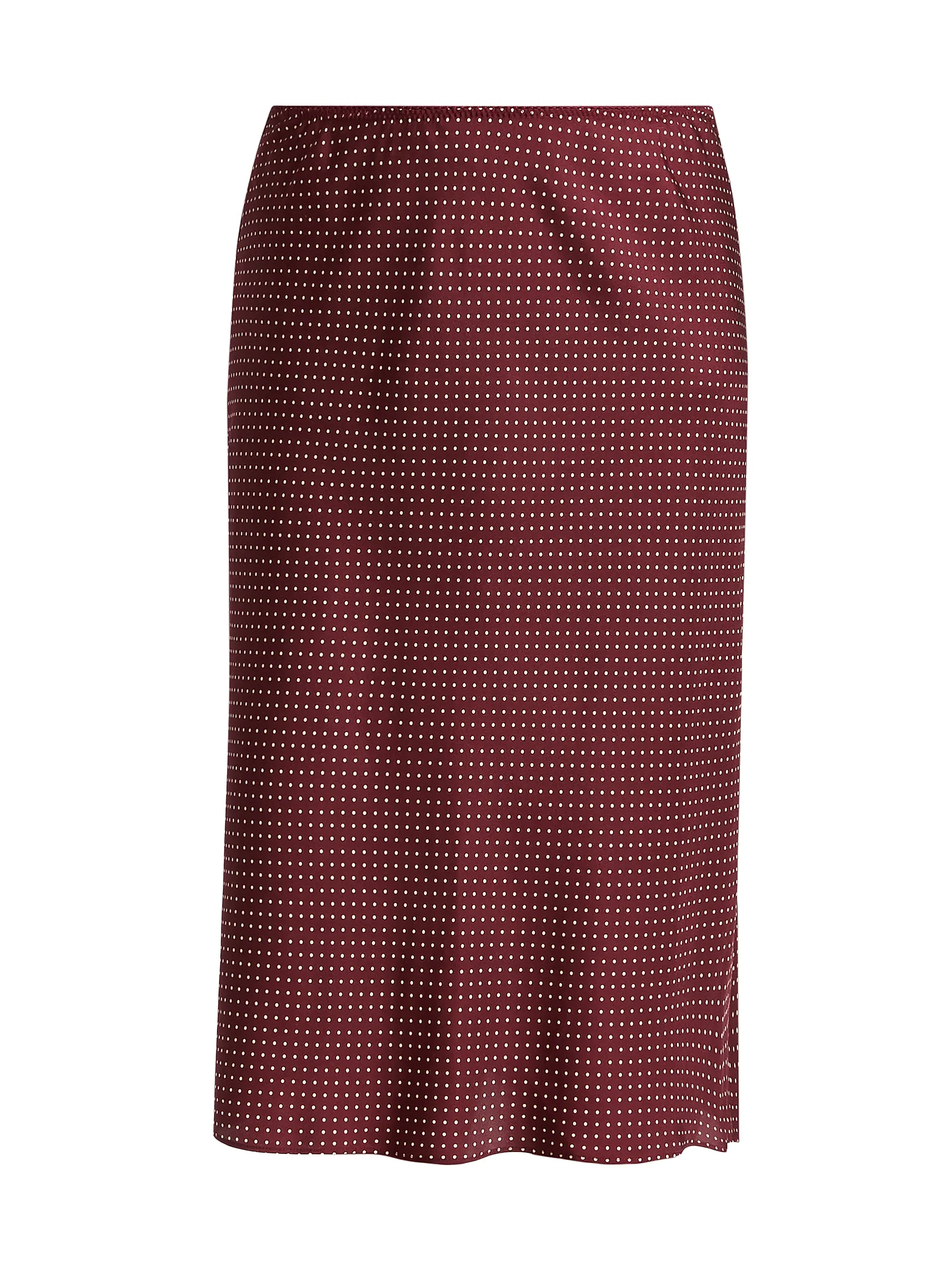 Elowette Polka Dot Silk-Blend Midi-Skirt