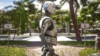 The Talos Principle: Reawakened launch trailer still - a machine in the garden of Elohim