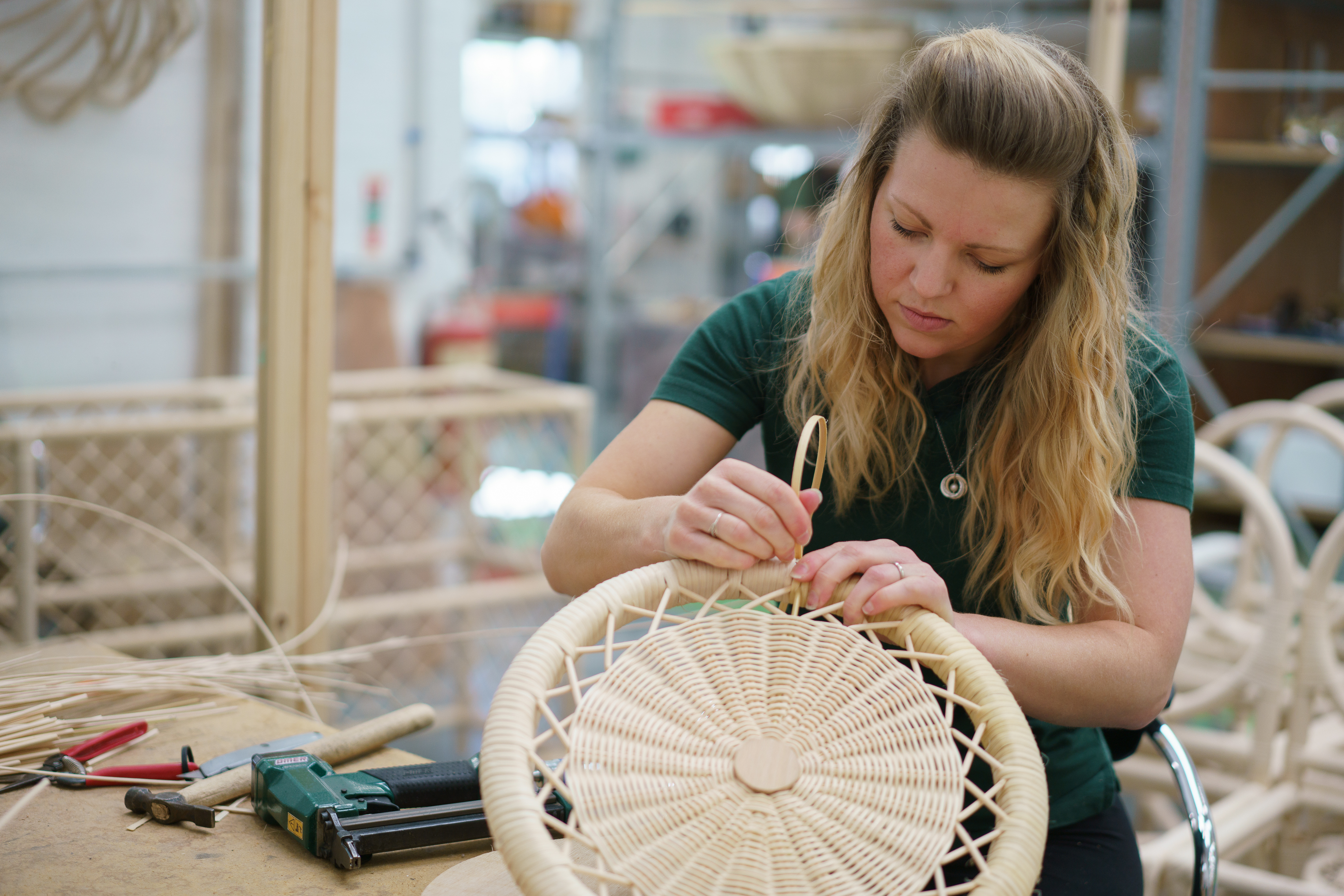 Rattan weaver