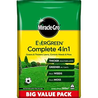 Miracle-Gro Evergreen Complete 4-In-1 Lawn Food, Weed & Moss Control, 360 M2