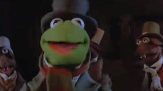Kermit singing "One More Sleep Till Christmas" on The Muppet Christmas Carol.