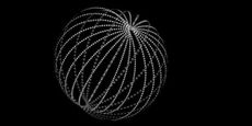 An artist's interpretation of a Dyson sphere, made up of satellites that can collect energy from a star.