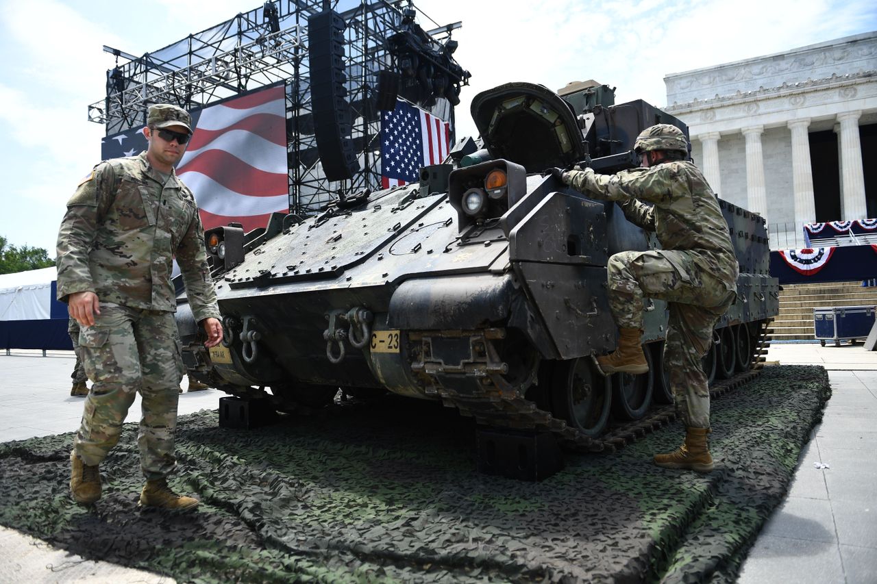 A military vehicle in Washington