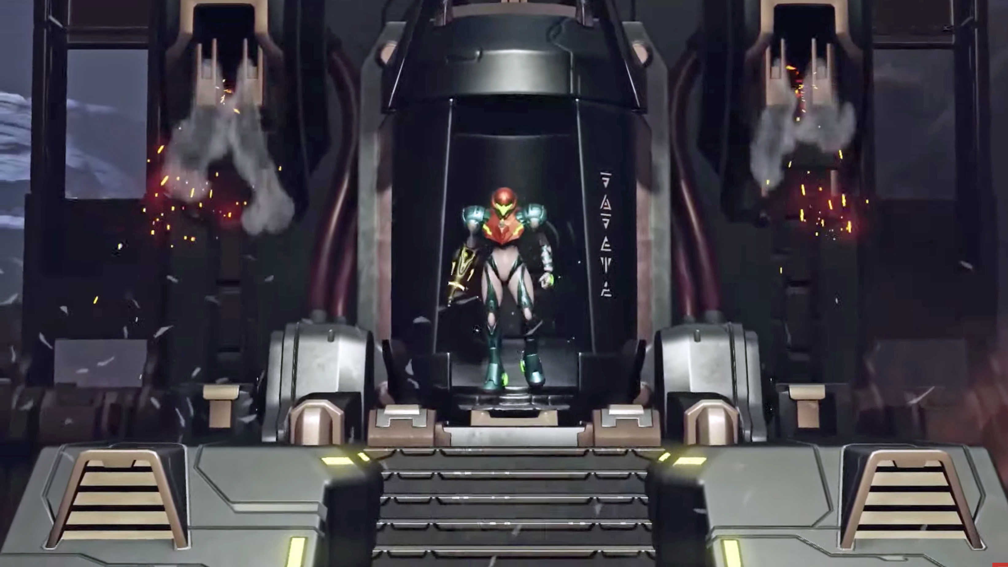 Samus stands ready in Metroid Dread