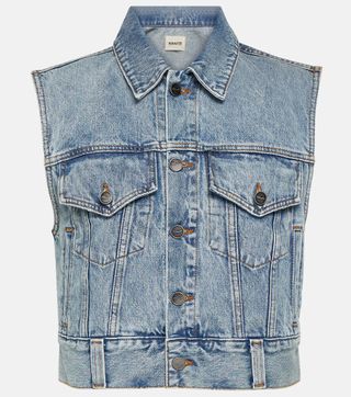 Lizzo Cropped Denim Vest