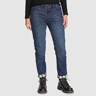 Women's Boyfriend Flannel-Lined Jeans