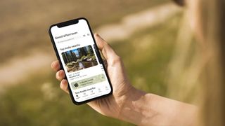 AllTrails hiking app on mobile screen