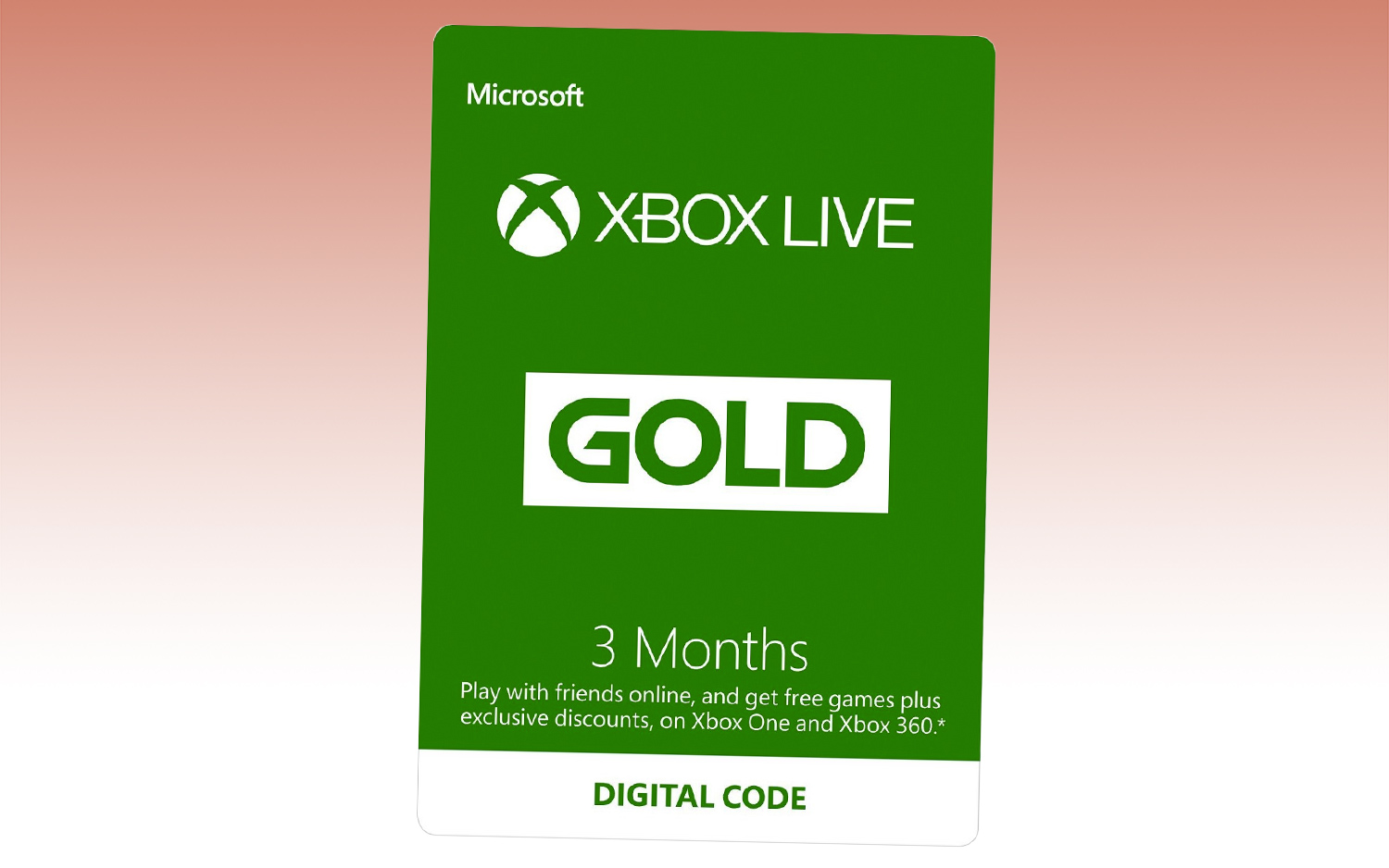 xbox live gold 3 month deal