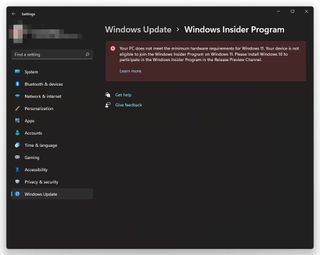 Microsoft booting Windows 11 beta users if their PCs aren't up to spec