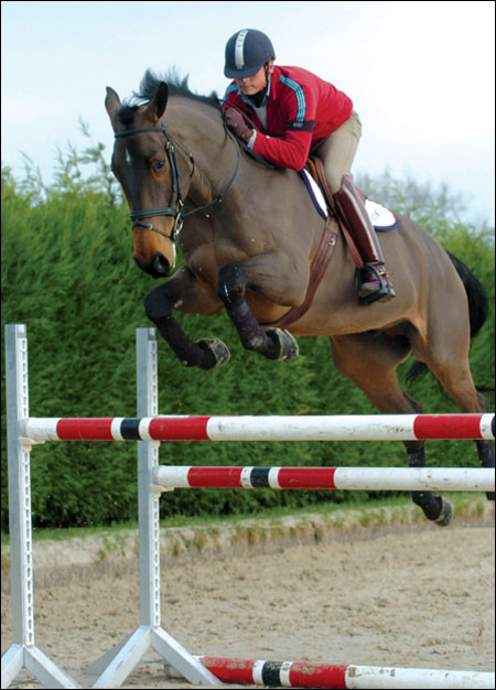 Carl Hester enjoys jumping William Funnell's top ride Mondriaan