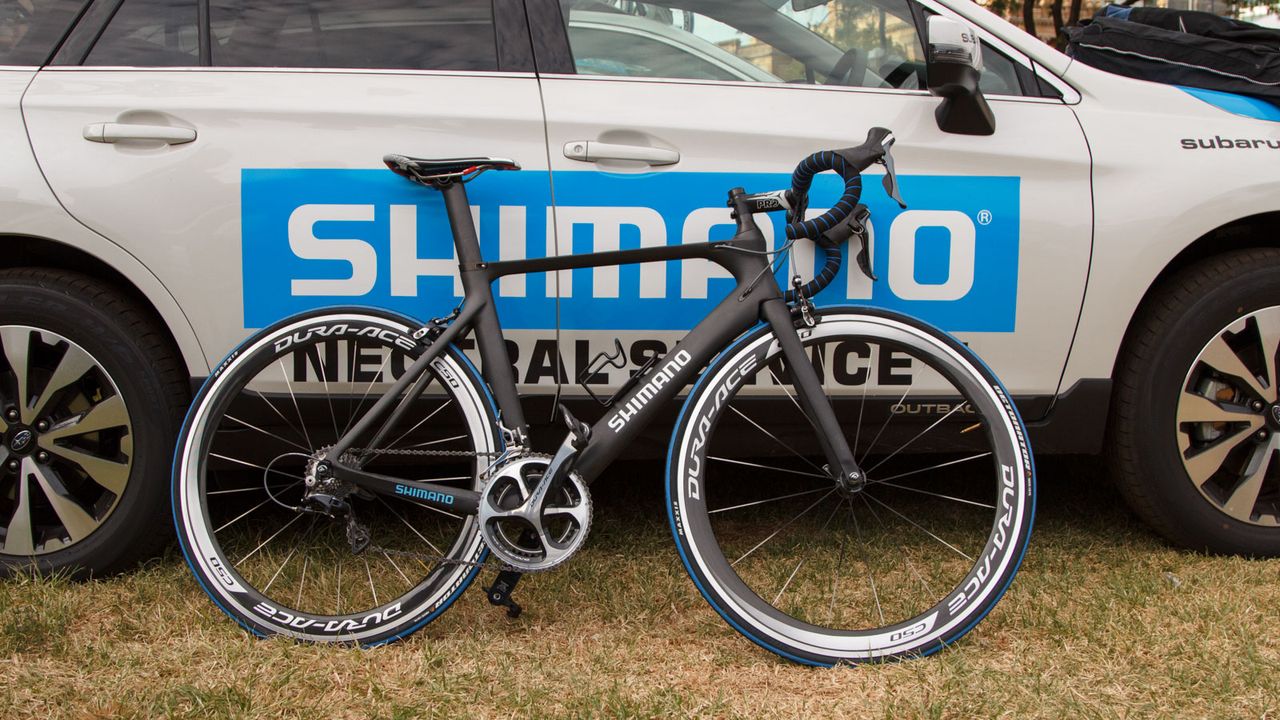 Shimano Australia sources the bikes for TDU Neutral Service, these are Avanti Corsa's with Dura-Ace 11-speed