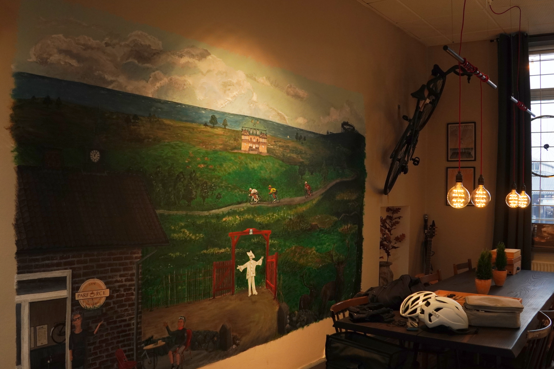 Image shows the inside of Café Parforce in Denmark