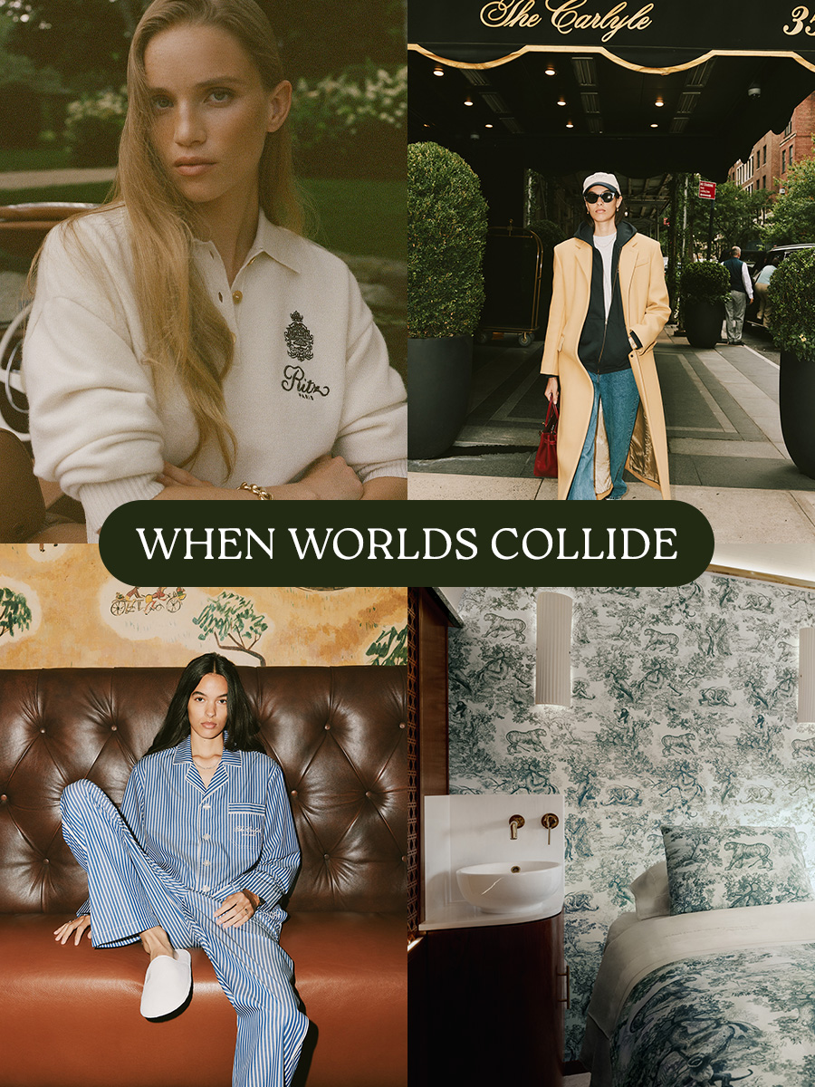 a collage of influencer, editor, and brand images highlighting the biggest travel trends for 2025