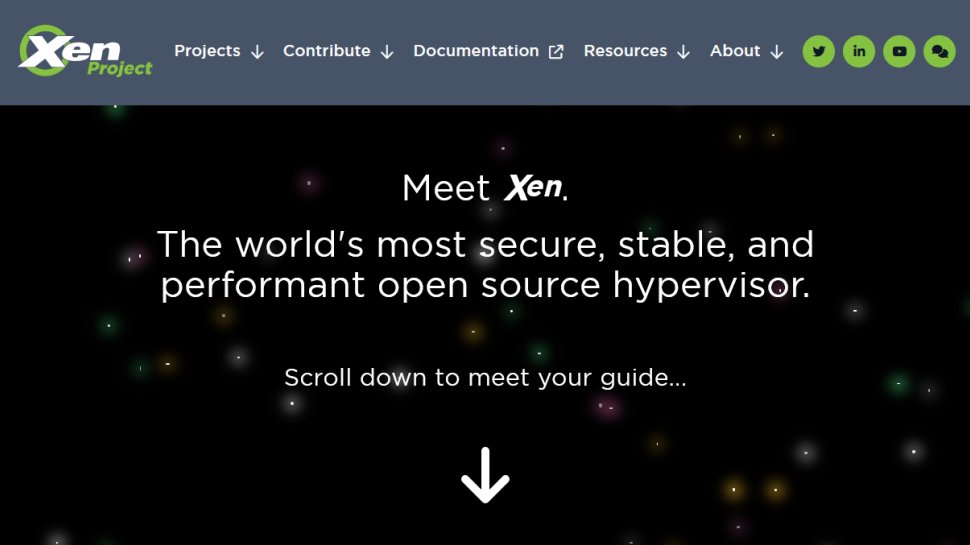 Xen Project website screenshot (August 2025).