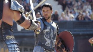 Russell Crowe as Maximus Decimus Meridius in Gladiator 2000 movie