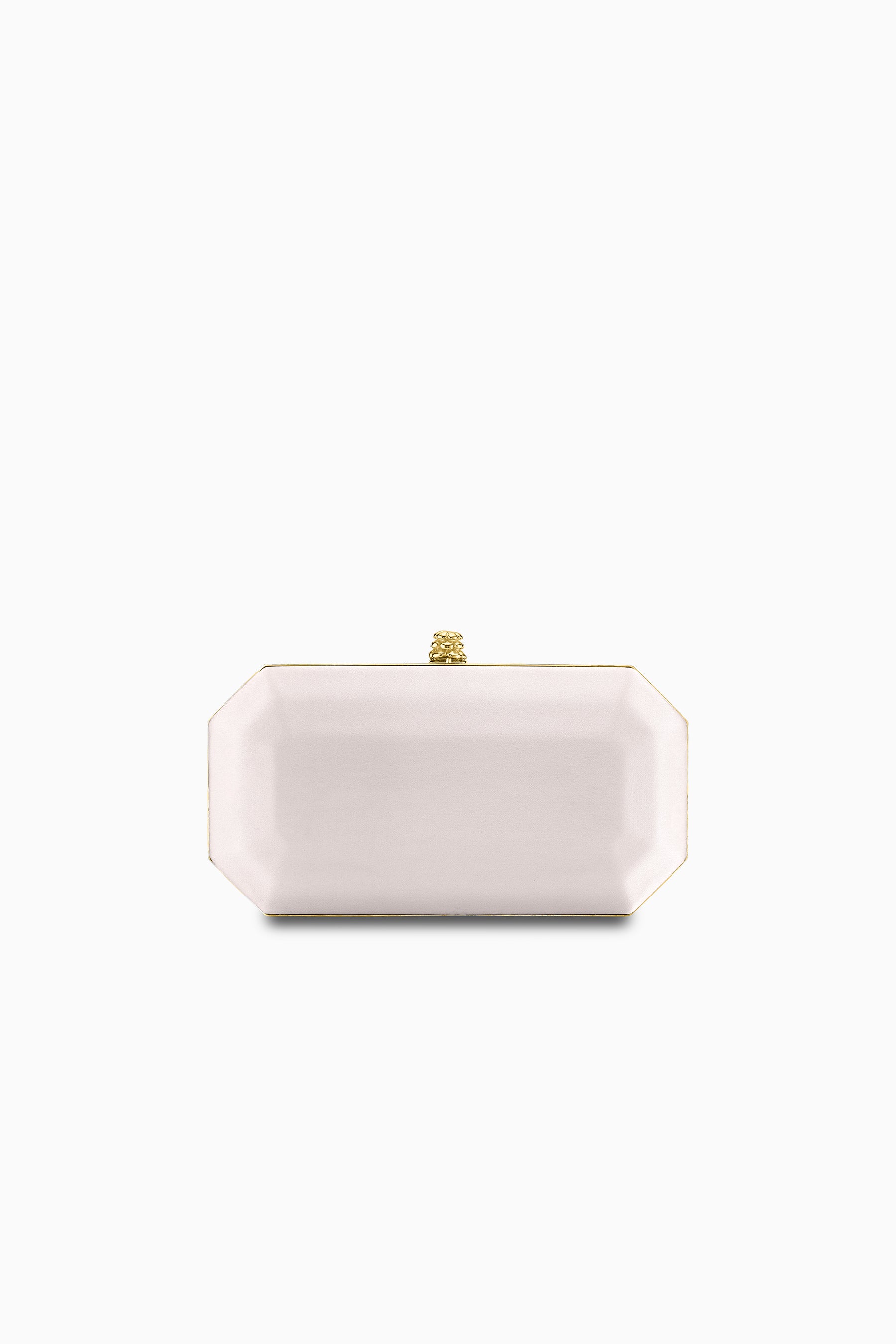 Perry Clutch Small - Rose Water Satin / Gold Hardware