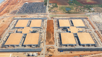 an under construction data center
