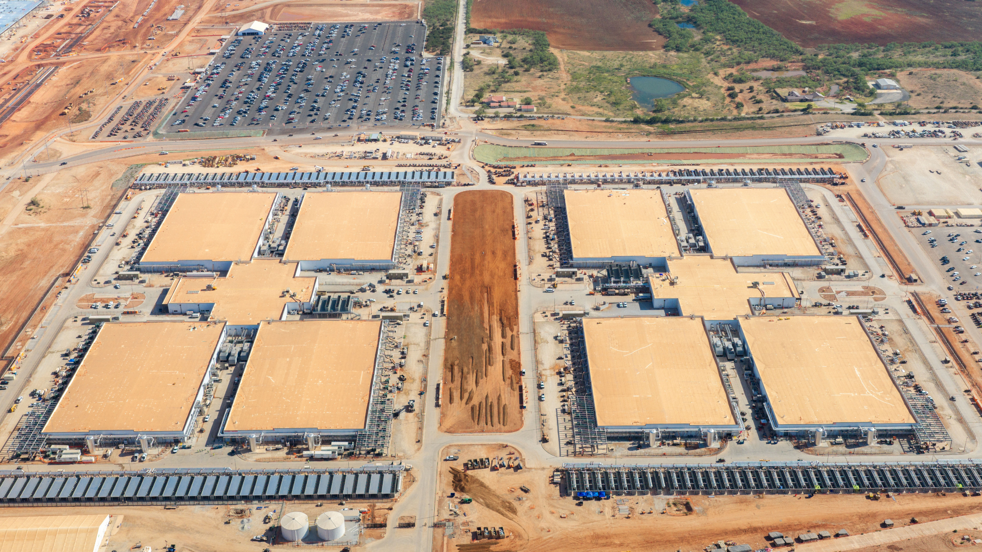 an under construction data center