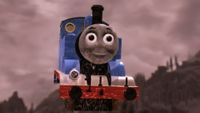 A dragon replaced by Thomas the Tank Engine thanks to Skyrim mods
