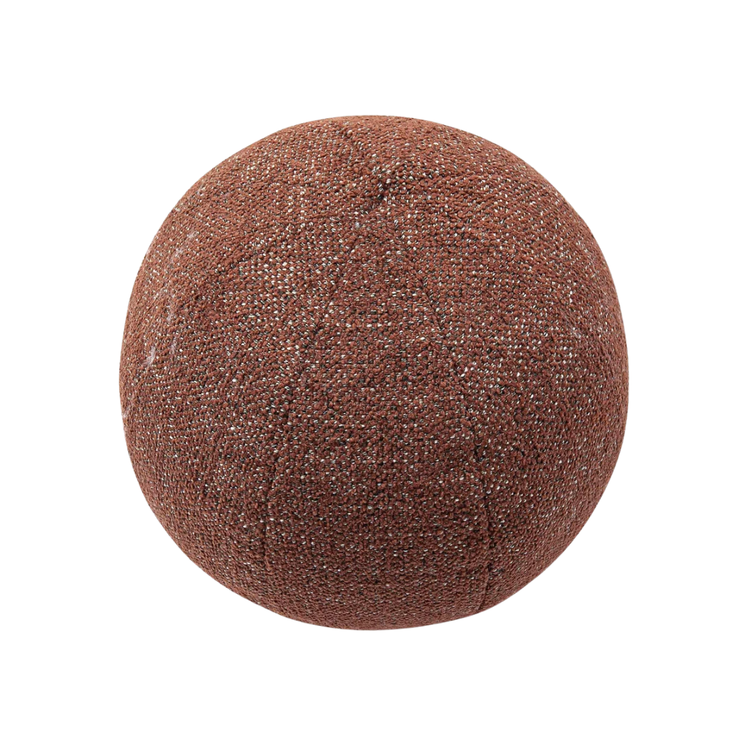 Textured basketweave ball pillow