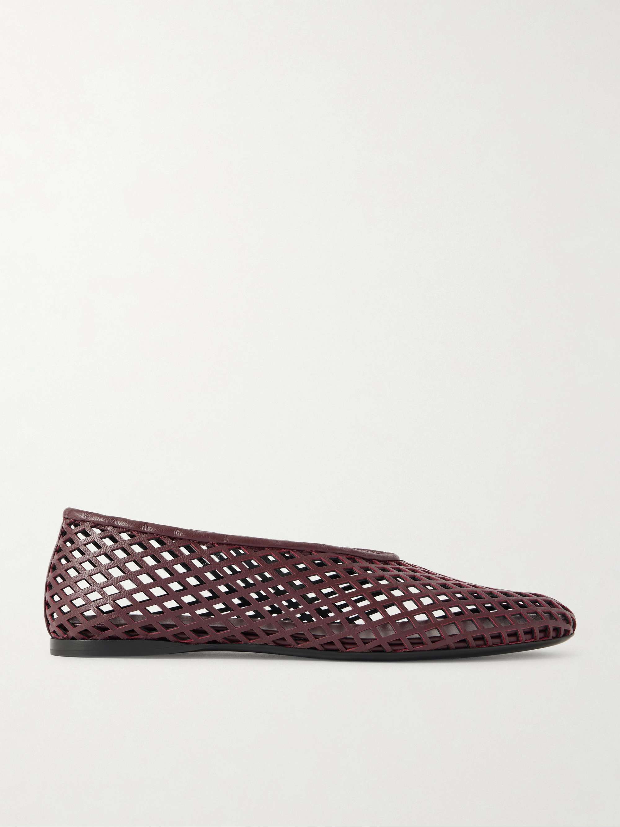 Tee Perforated Leather Ballet Flats