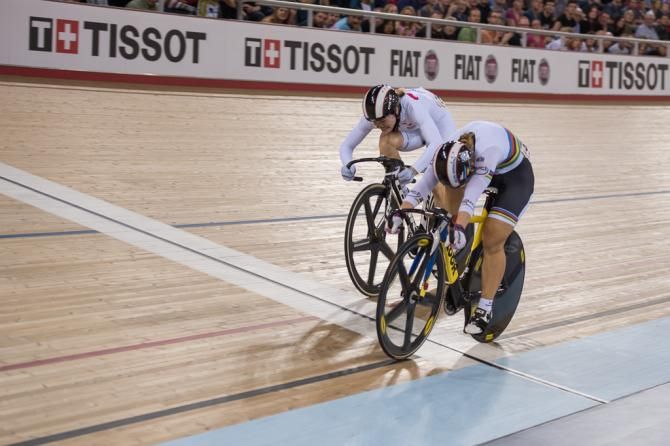 Kristina Vogel (Germany) wins in the women's sprint