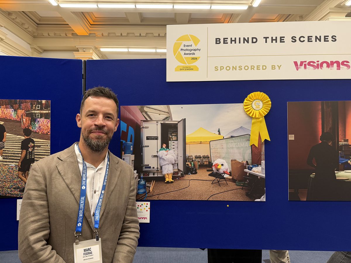 Photo of Marc James, winner of the Behind the Scenes, Conferences & Corporate Events and Best Portfolio categories, plus Event Photographer of the Year,