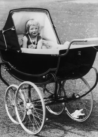 A young Lady Diana Spencer in her pram at Park House, Sandringham in Norfolk, 1963. (Photo by Central Press/Hulton Archive/Getty Images)