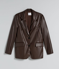 Bershka, Faux Leather Blazer ( £29.99