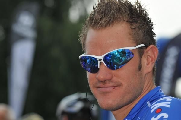 Wouter Weylandt (Quick Step) at the start