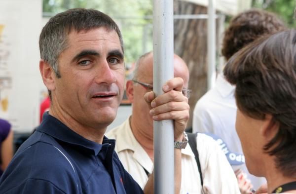 Laurent Jalabert was doing the rounds in Annecy.