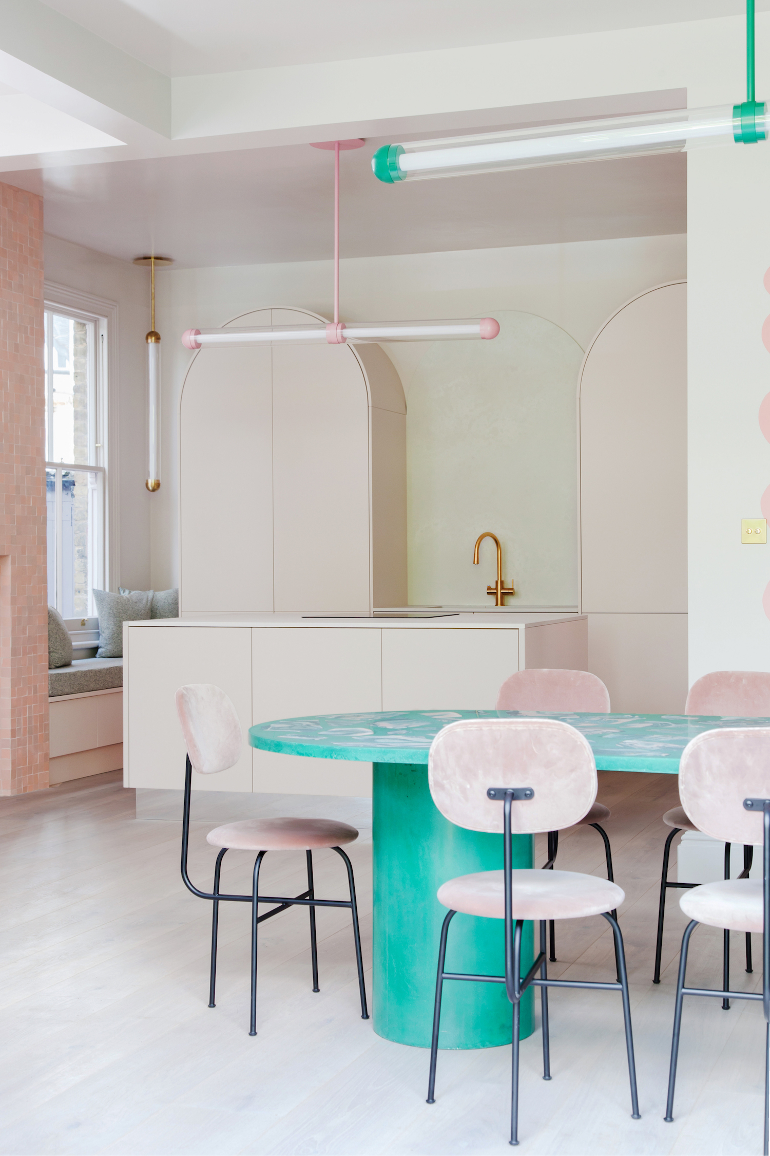 Modern kitchen ideas pastel and green kitchen