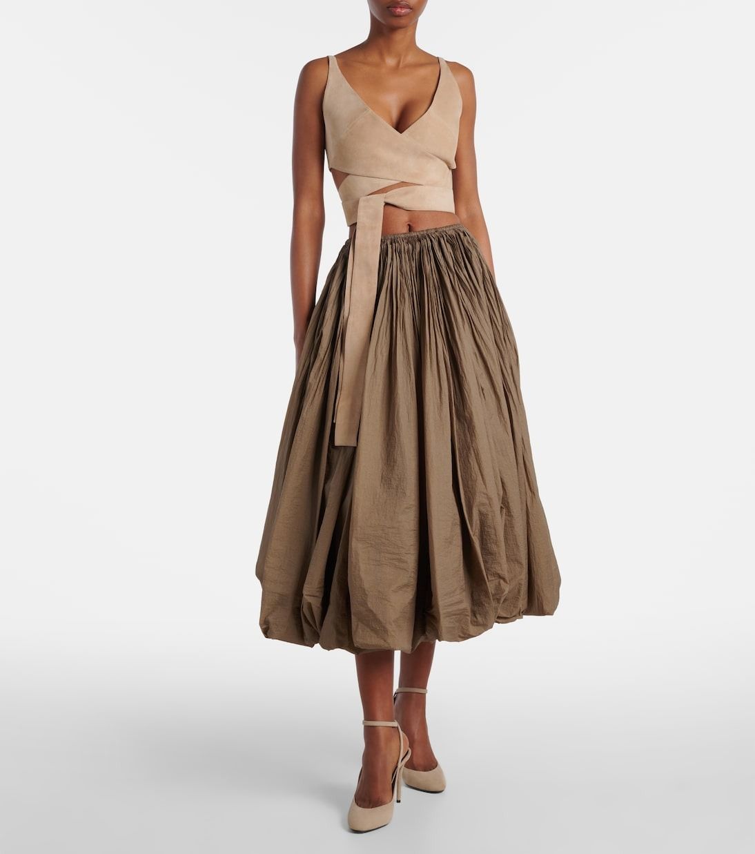 Ala&iuml;a, Flared Balloon Maxi Skirt