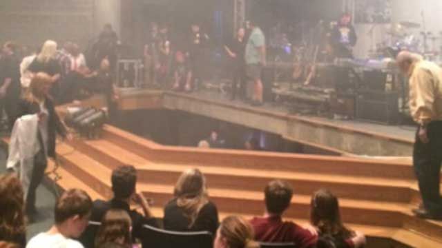 The stage collapse.