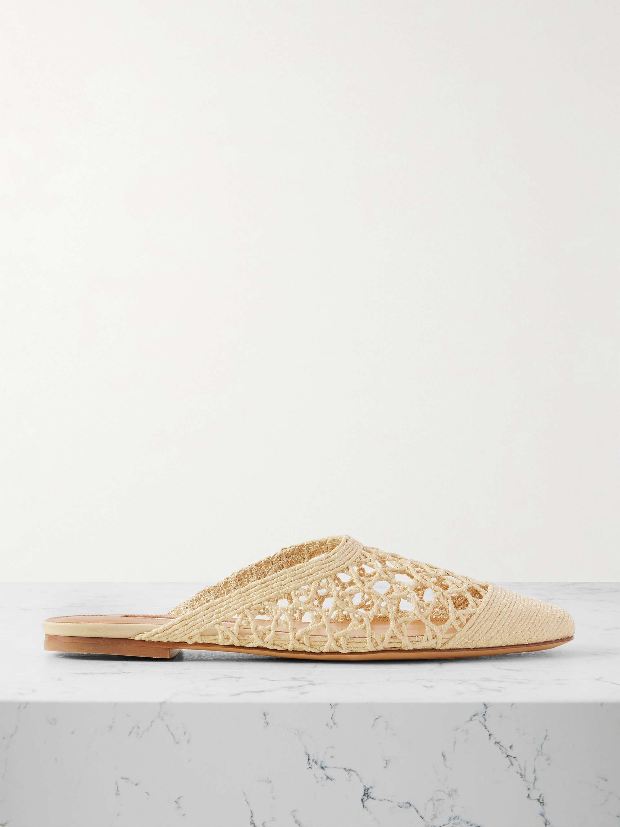 Woven Raffia Mules
