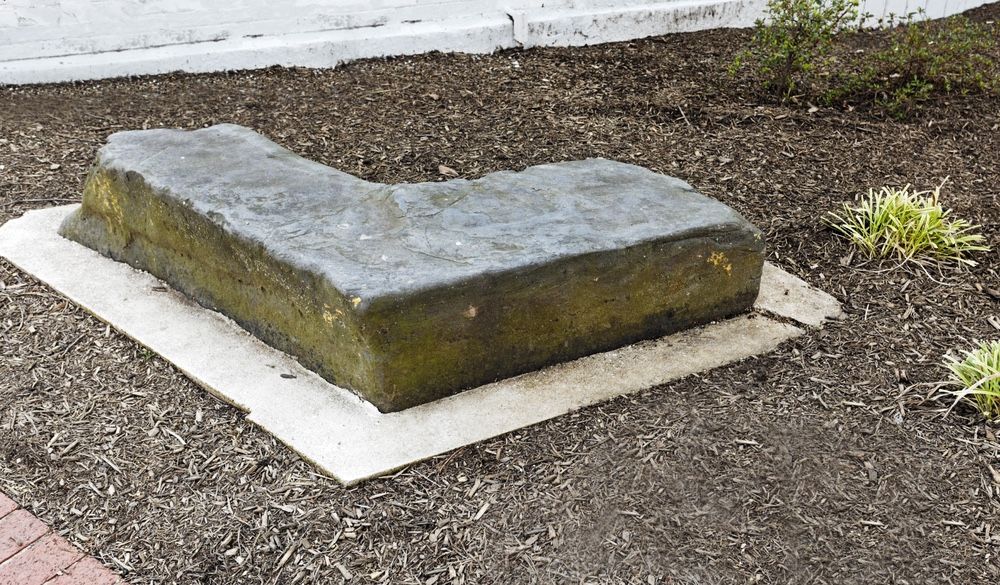 An American slave auction block in Warrenton, Virginia.