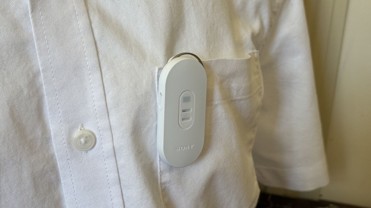 Sony Reon Pocket 5 on a shirt