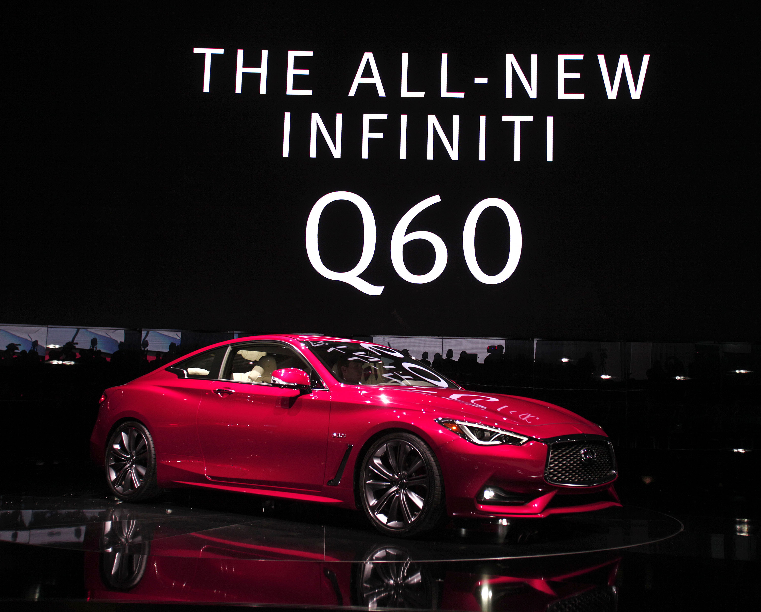 DETROIT, MI - JANUARY 11: The 2017 Infiniti Q60 is revealed to the news media during the 2016 North American International Auto Show (NAIAS ) January 11, 2016 in Detroit, Michigan. The NAIAS