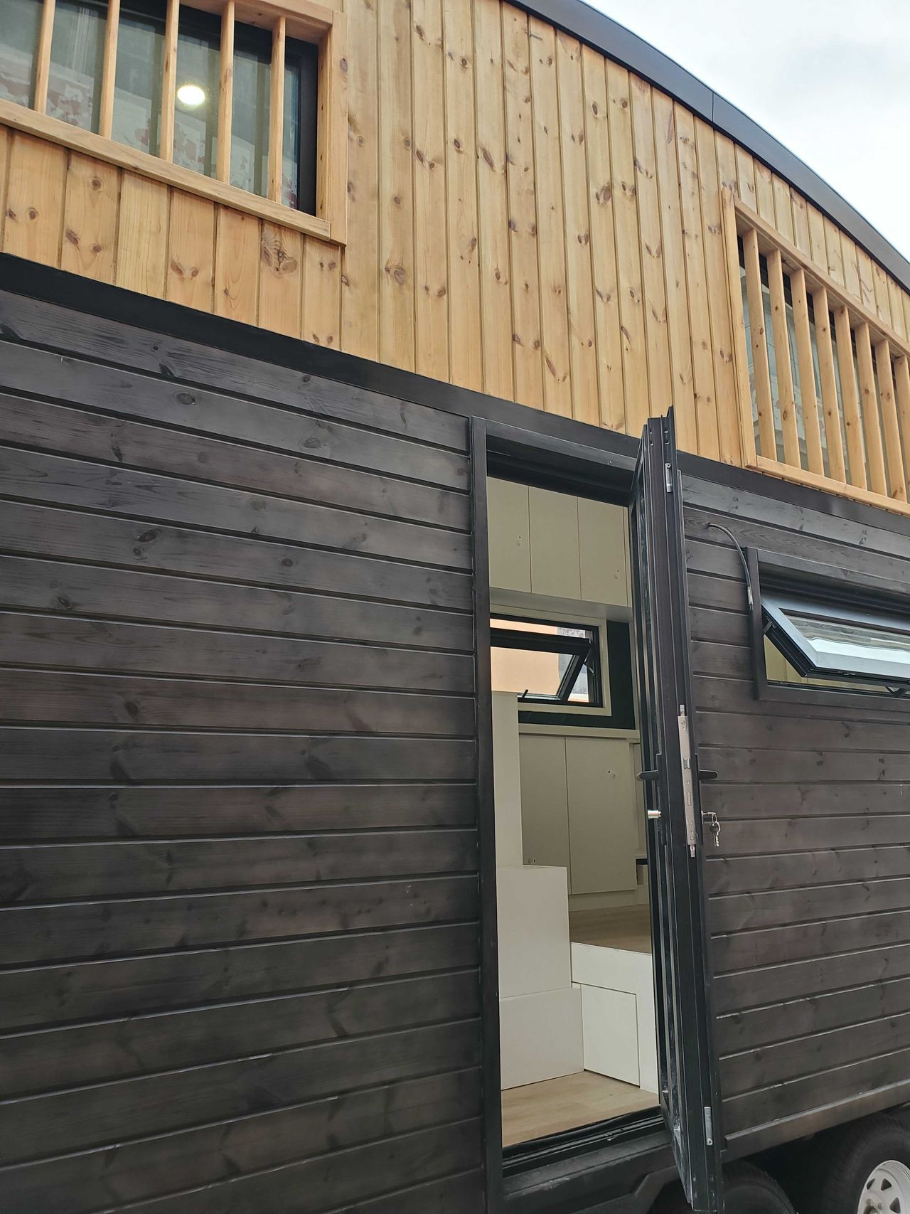the exterior of a tiny house