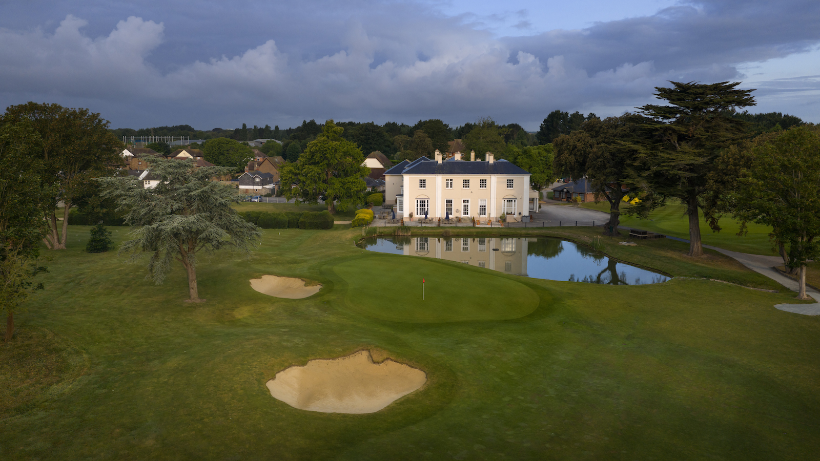 The 18th hole at Ham Manor Golf Club