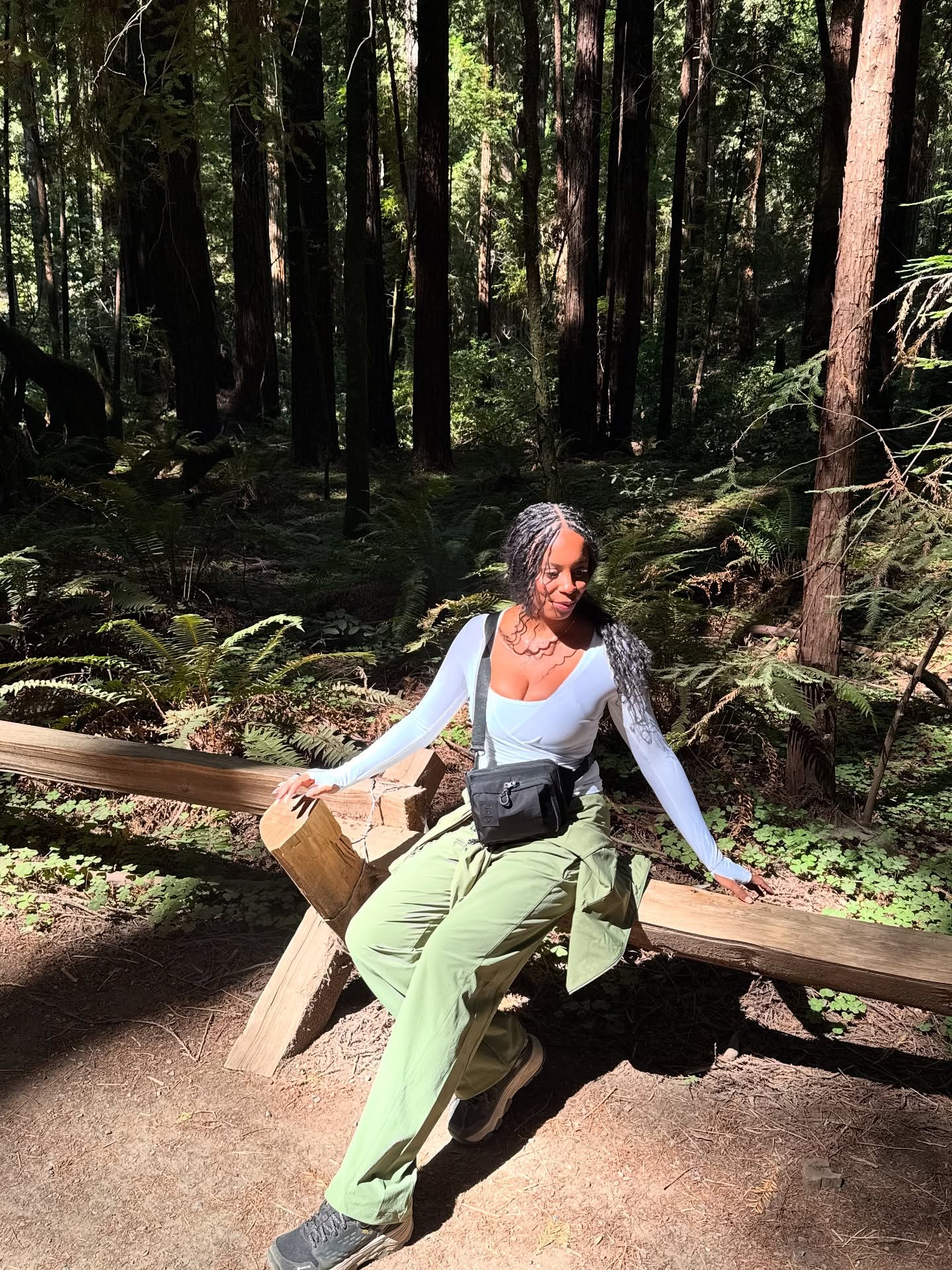 Sierra Mayhew wearing a Beyond Yoga wrap top