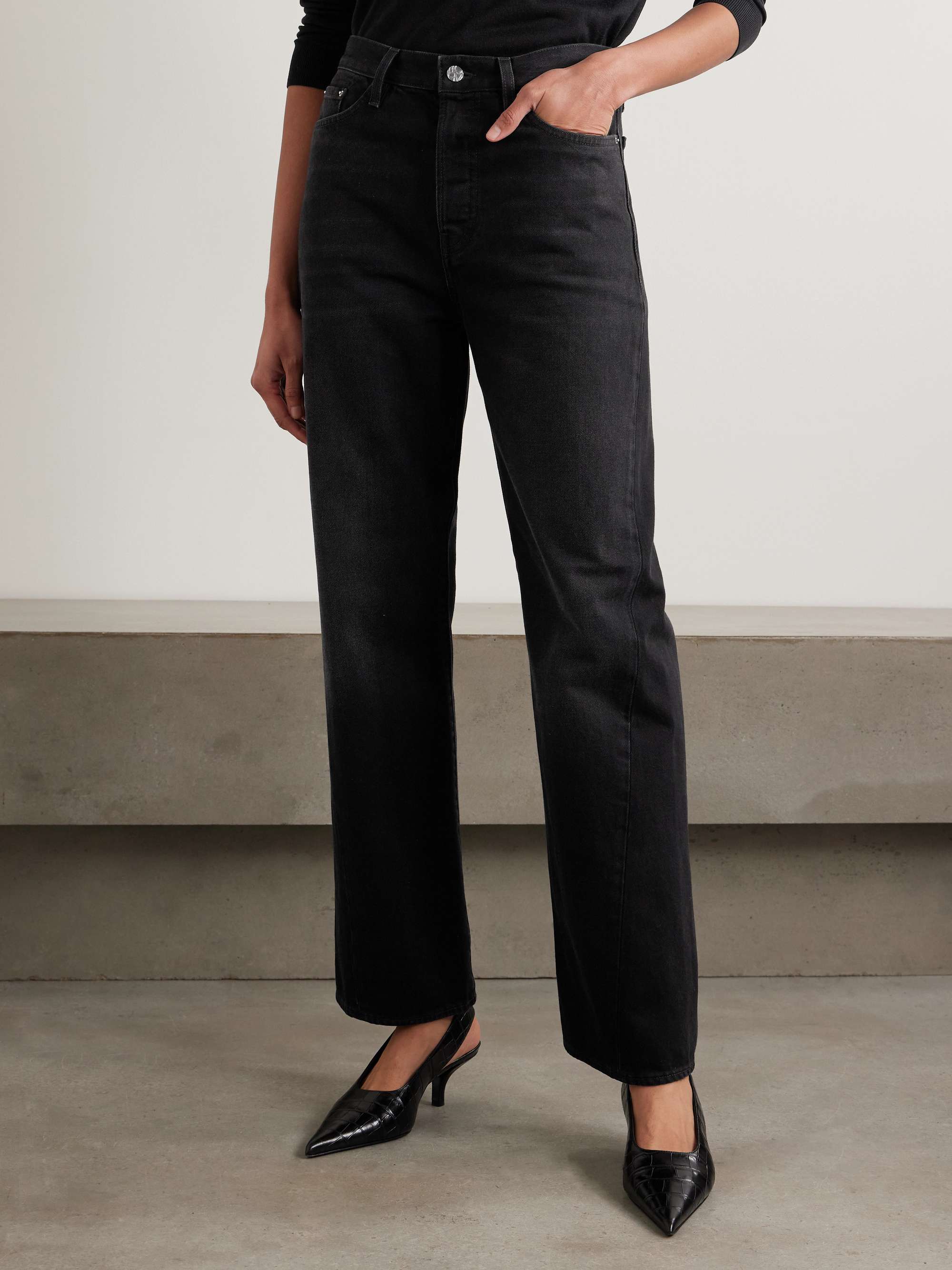 Mid-Rise Straight-Leg Organic Jeans