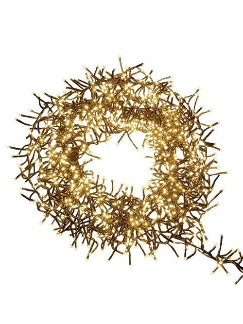 1000 LED Christmas Tree Cluster Warm White Lights, 12m