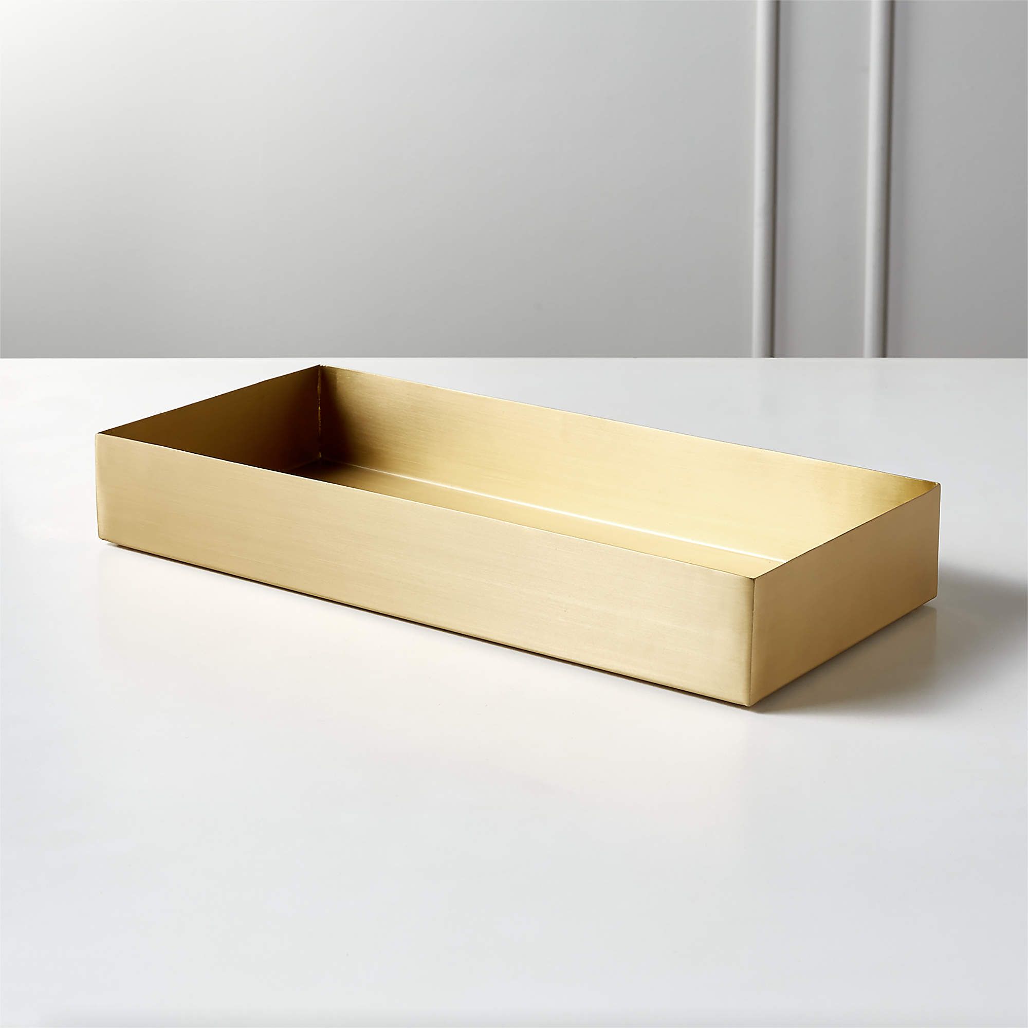 Rectangular brass tray