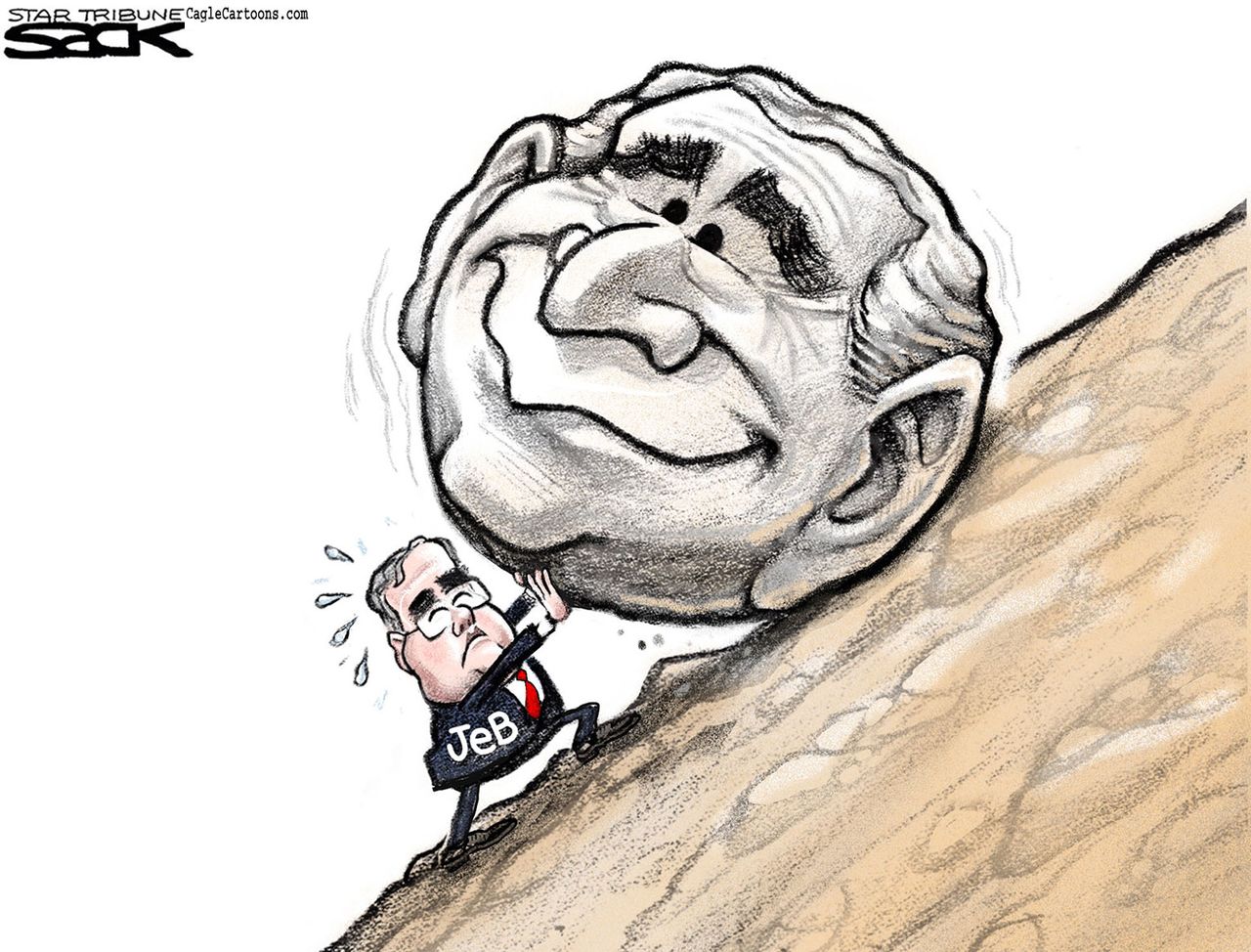 Political cartoon U.S. Jeb Bush 2016