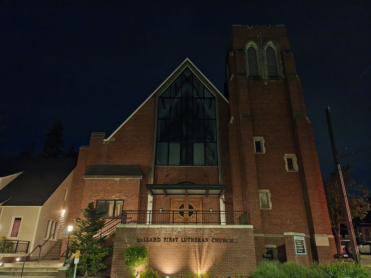 A church at night