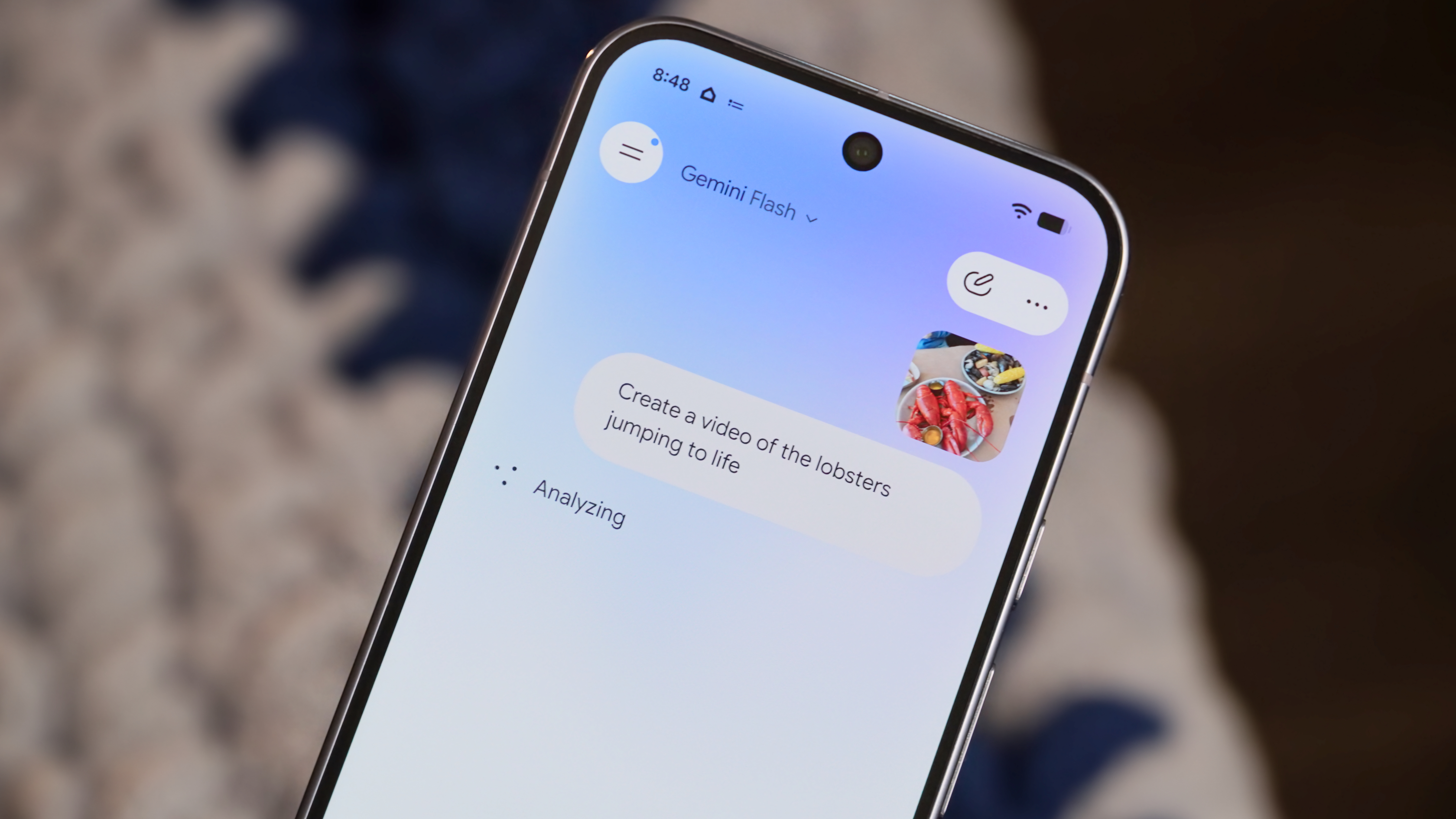 Gemini Omni on a Pixel 10 Pro generating videos.