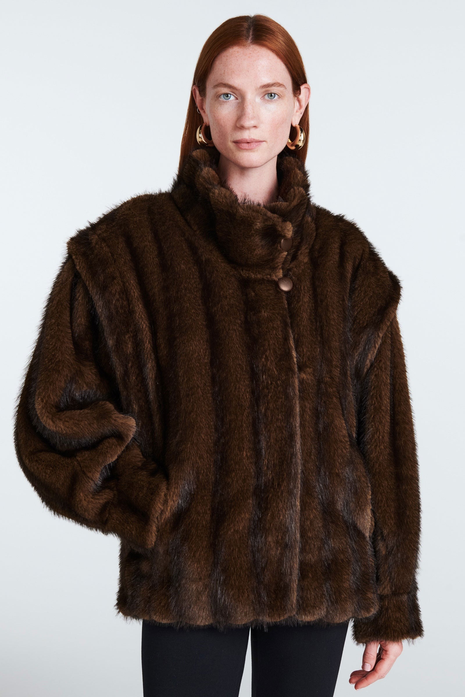 Katja Fur Jacket - Xxs / Walnut
