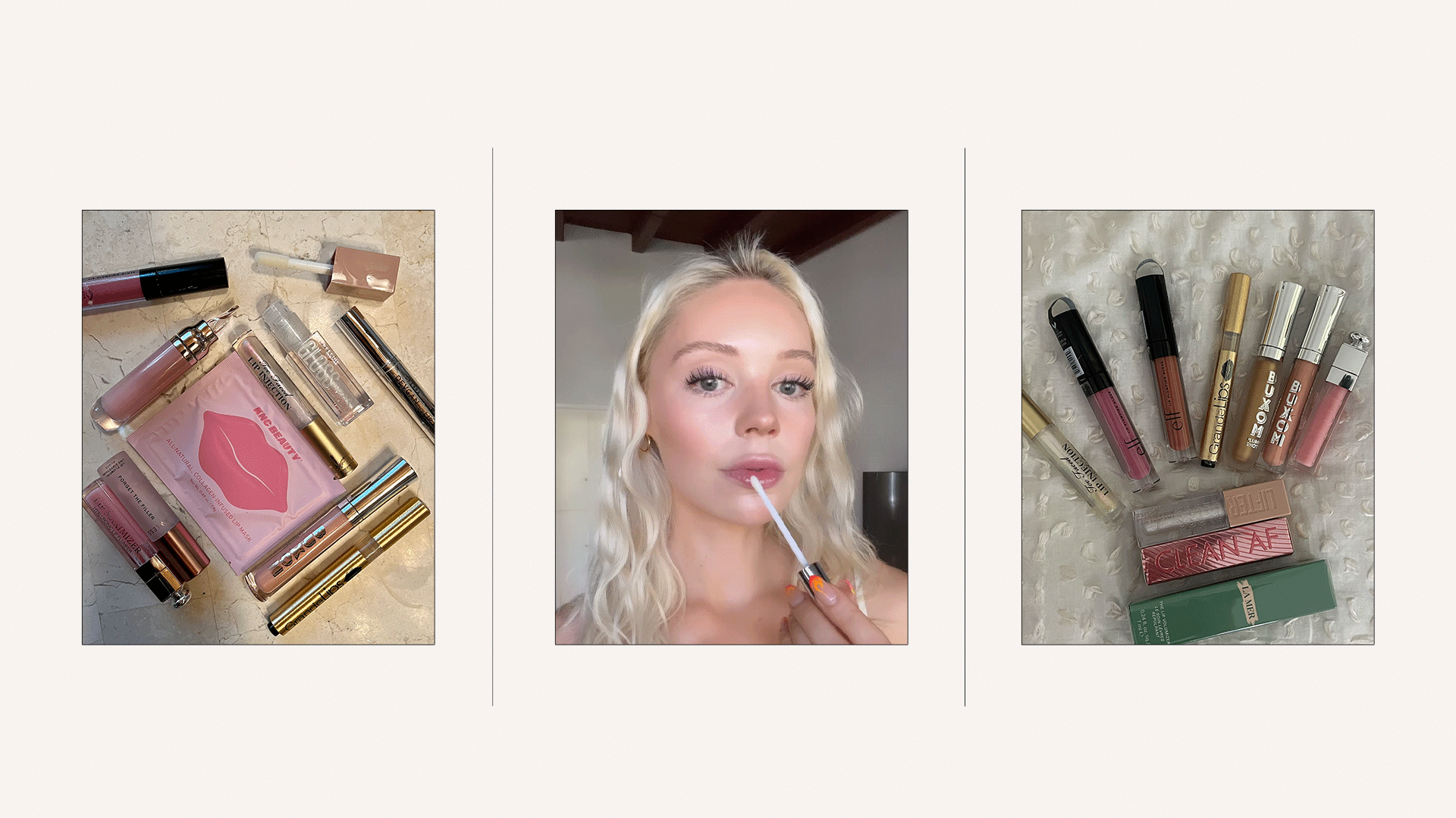 Who What Wear editors testing the best lip plumpers